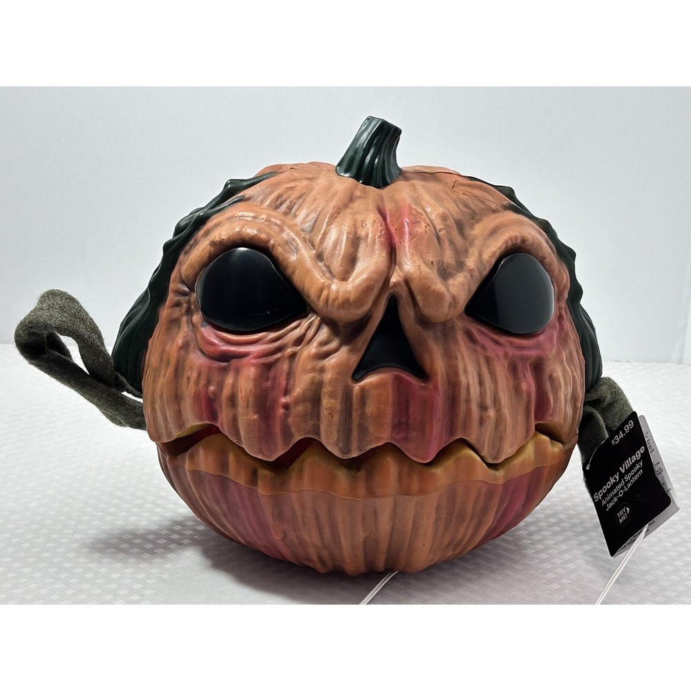 ANIMATED SPOOKY JACK-O-LANTERN - POP-UP HALLOWEEN SKULL - NEW!